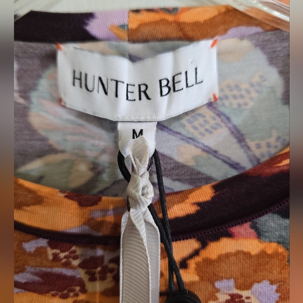NWT Hunter Bell Margaret Top In Painterly Floral Long Sleeve Jersey Knit Medium - Picture 6 of 8
